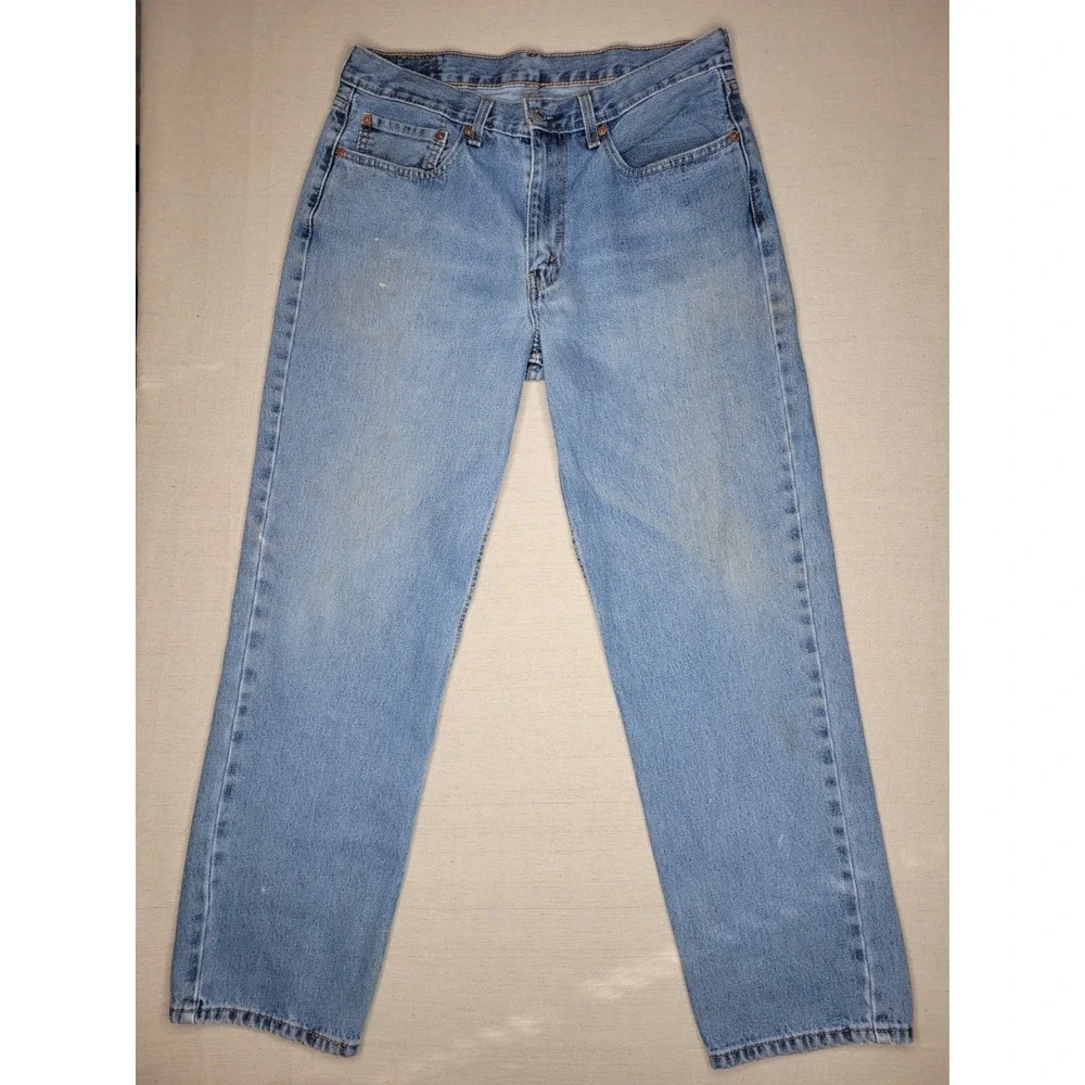 Levis Jeans 550 Mens 34 Light Wash Denim Relaxed Fit 34X31 *